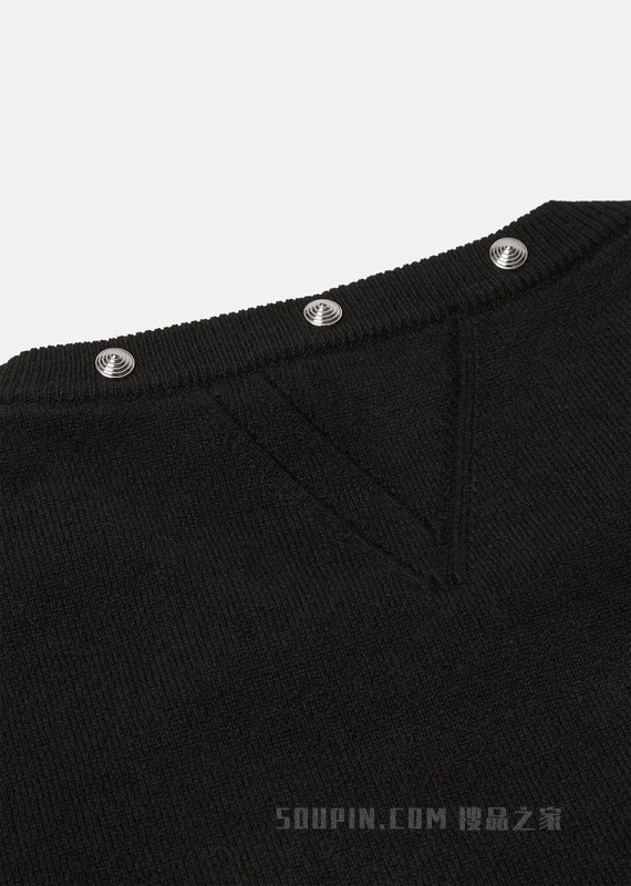 螺旋铆钉羊绒套头衫