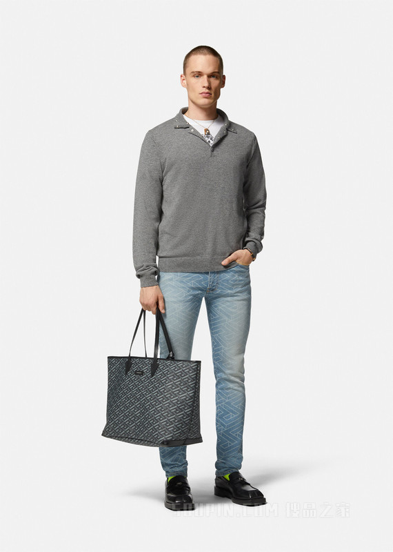 La Greca激光印花牛仔裤