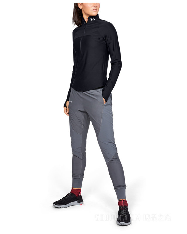 女士UA Qualifier 1/2拉链运动上衣