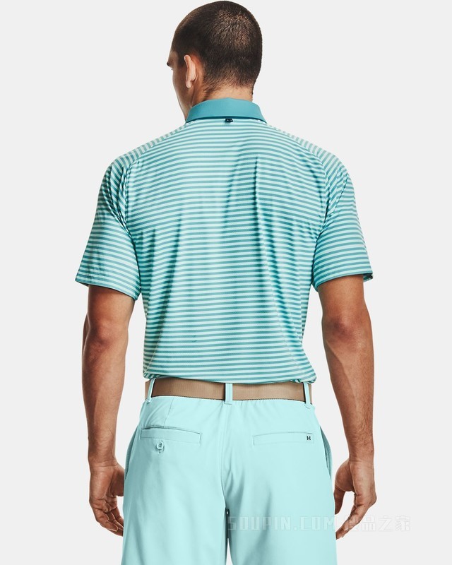 男士UA Iso-Chill Hollen条纹Polo衫