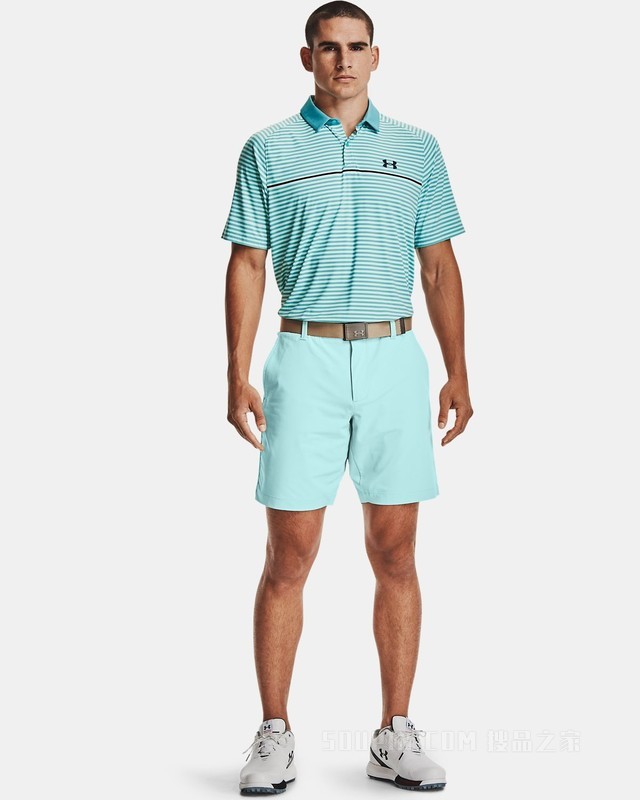 男士UA Iso-Chill Hollen条纹Polo衫