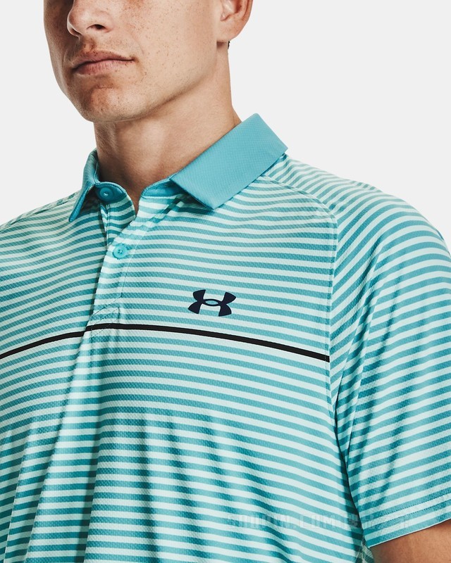 男士UA Iso-Chill Hollen条纹Polo衫