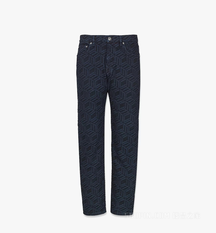 Men’s Cubic Monogram Denim Jeans in Sustainable Cotton