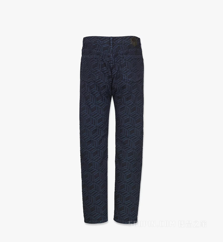 Men’s Cubic Monogram Denim Jeans in Sustainable Cotton