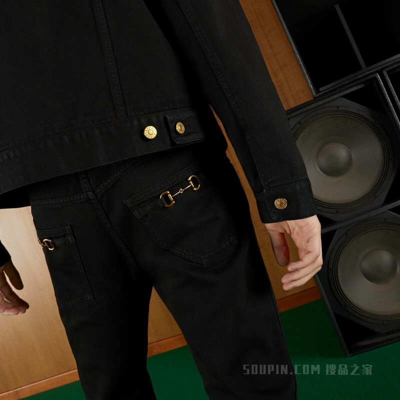 锥形牛仔裤 黑色