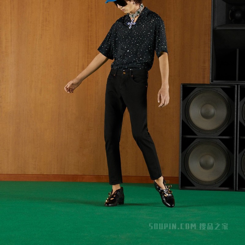 锥形牛仔裤 黑色