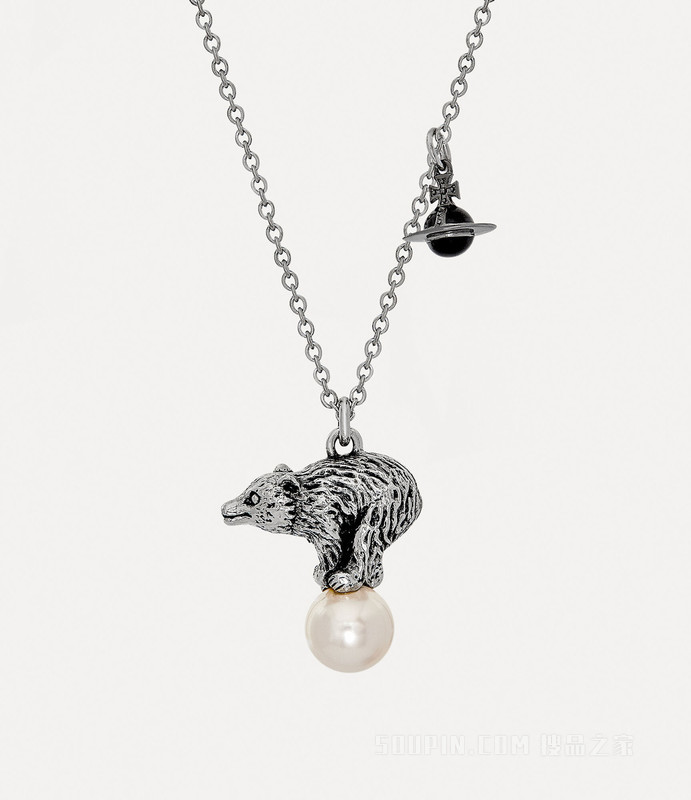 Man. Bear Pendant Necklace