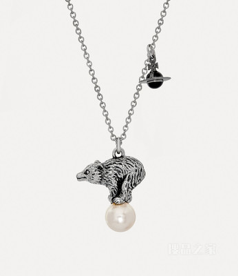 Man. Bear Pendant Necklace