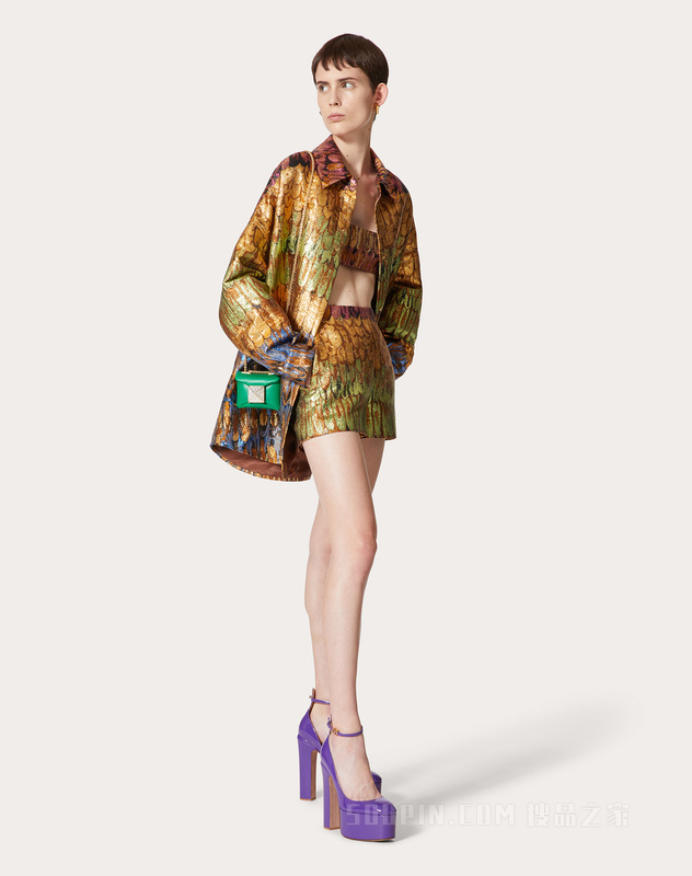 VALENTINO GOLDEN WINGS多色短裤