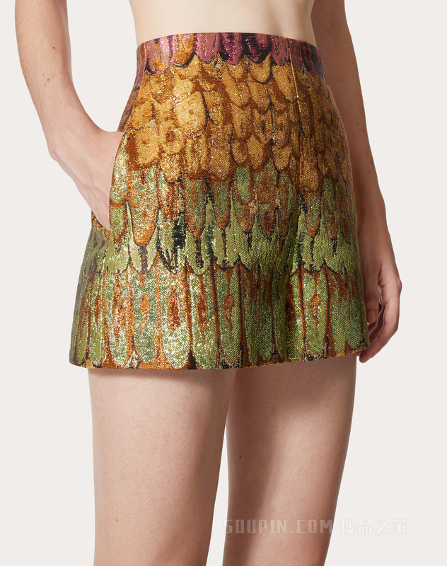 VALENTINO GOLDEN WINGS多色短裤