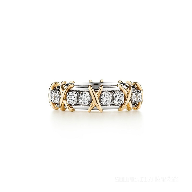 Tiffany & Co. Schlumberger 系列 Sixteen Stone 镶钻戒指。