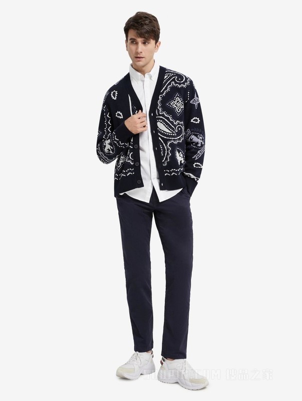 22新款秋冬男装简约小绣标直筒微弹西装裤休闲裤02006