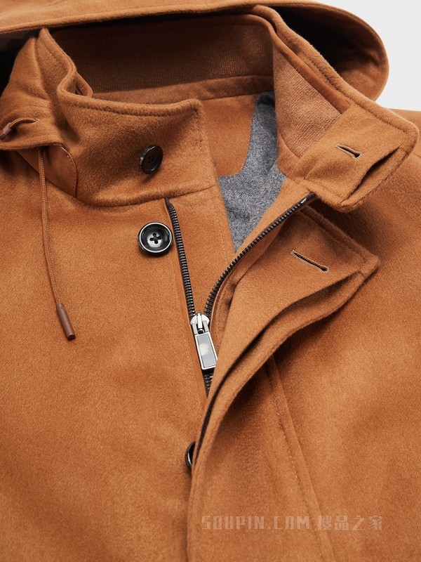 填充连帽短夹克