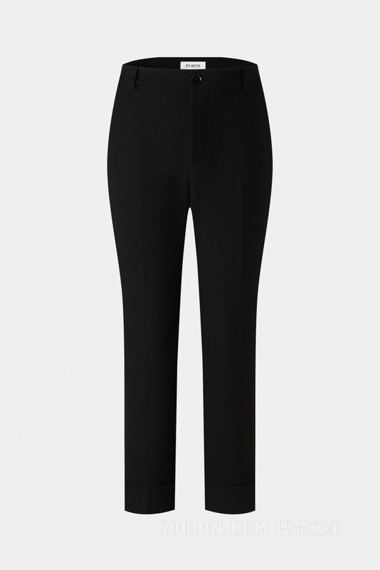 斜纹质感西装小脚裤