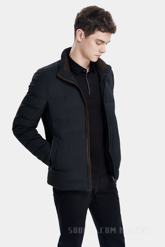 压胶充绒立领羽绒服