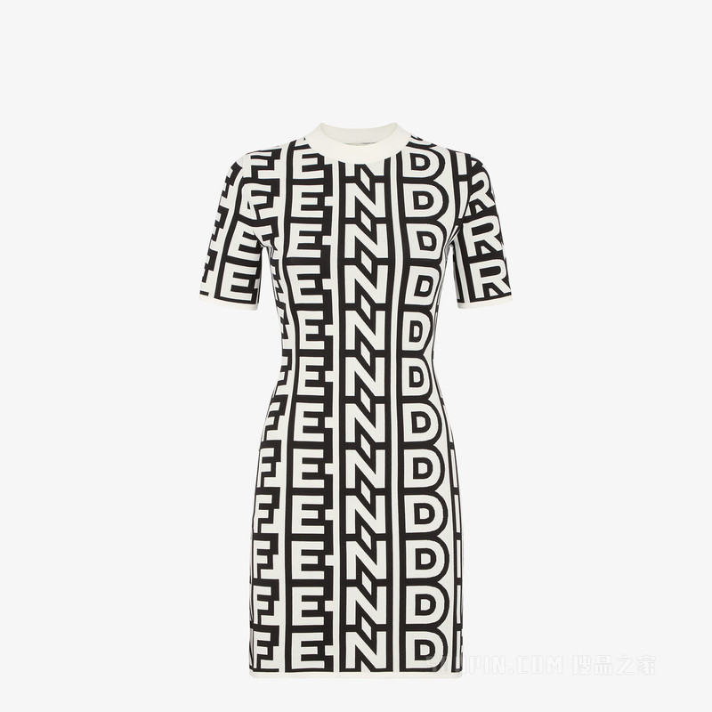 连衣裙 Fendi Roma胶囊系列双色针织连衣裙