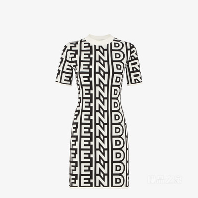 连衣裙 Fendi Roma胶囊系列双色针织连衣裙