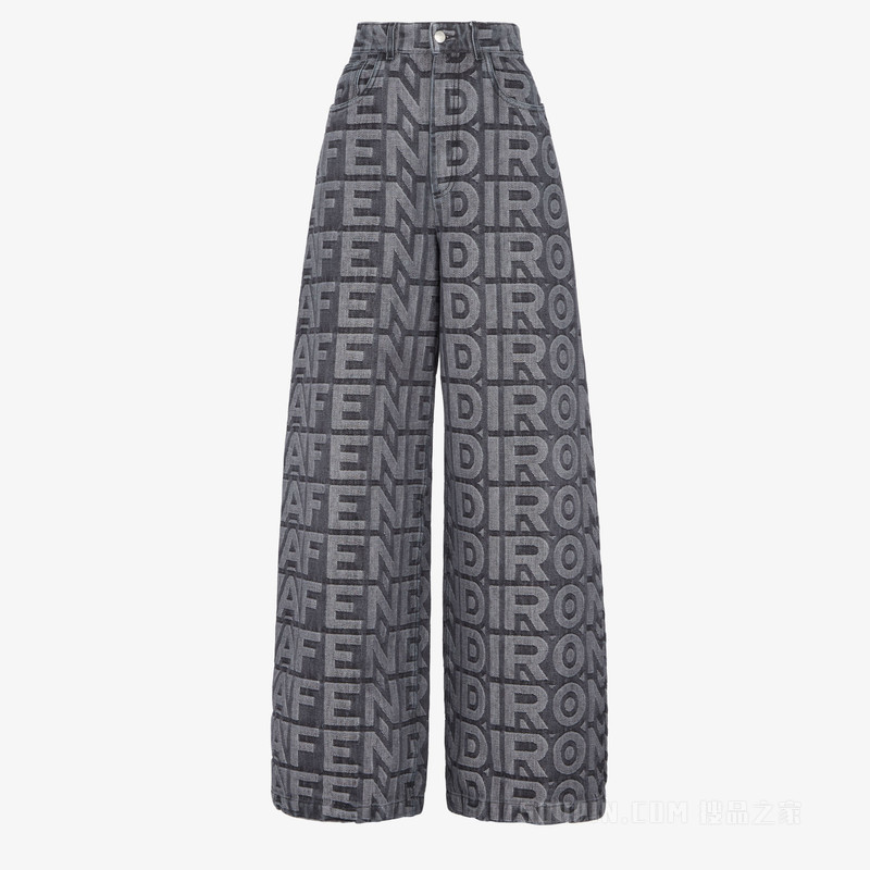 长裤 Fendi Roma胶囊系列黑色牛仔裤