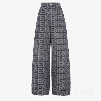 长裤 Fendi Roma胶囊系列黑色牛仔裤