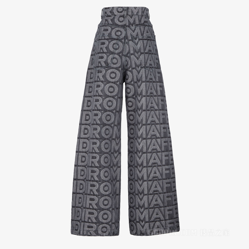 长裤 Fendi Roma胶囊系列黑色牛仔裤