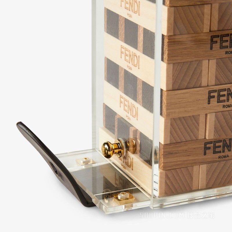 Fendi Roma层层叠套装 有机玻璃与棕色皮革层层叠套盒