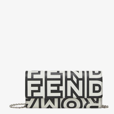 Fendi Roma Continental链带皮夹 Fendi Roma胶囊系列双色纳帕皮钱夹