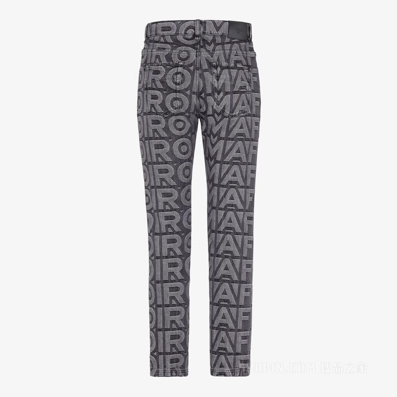 牛仔系列 Fendi Roma胶囊系列黑色牛仔裤