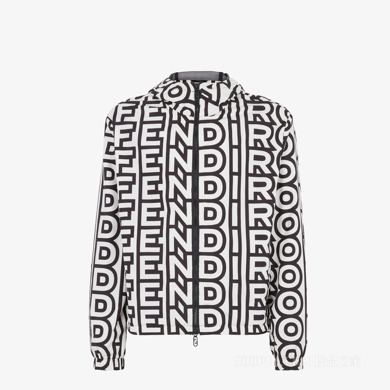 防风衣 Fendi Roma胶囊系列双色尼龙风衣。