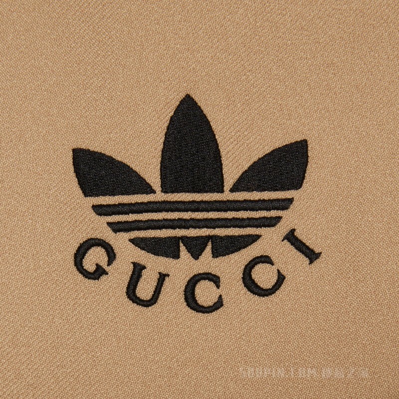 adidas x Gucci联名系列顺滑粗斜纹布夹克 米色