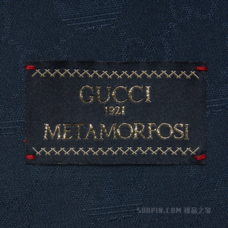 adidas x Gucci联名系列聚酯纤维正装夹克 深蓝色