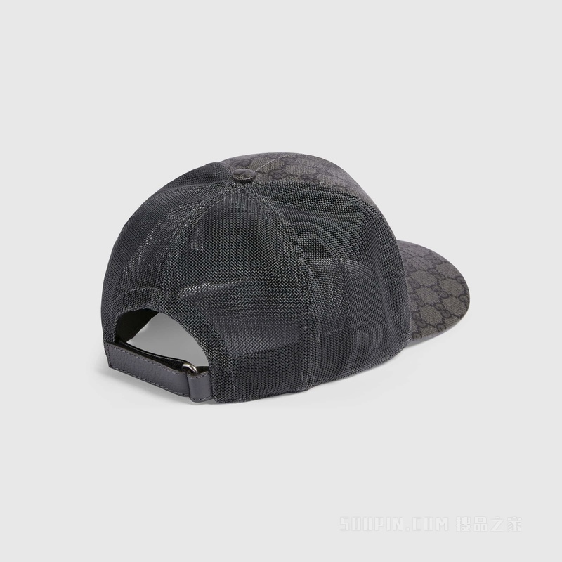 GG Supreme棒球帽 灰色和黑色