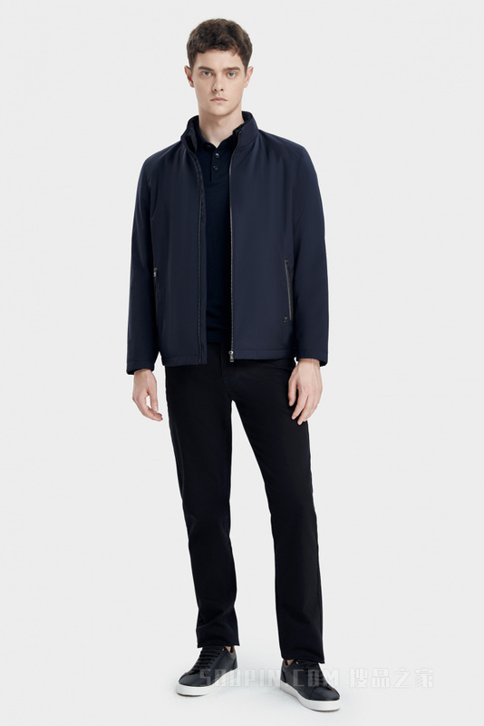 立领水貂毛尼克服