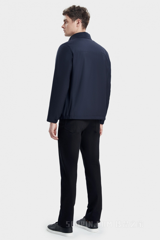 立领水貂毛尼克服