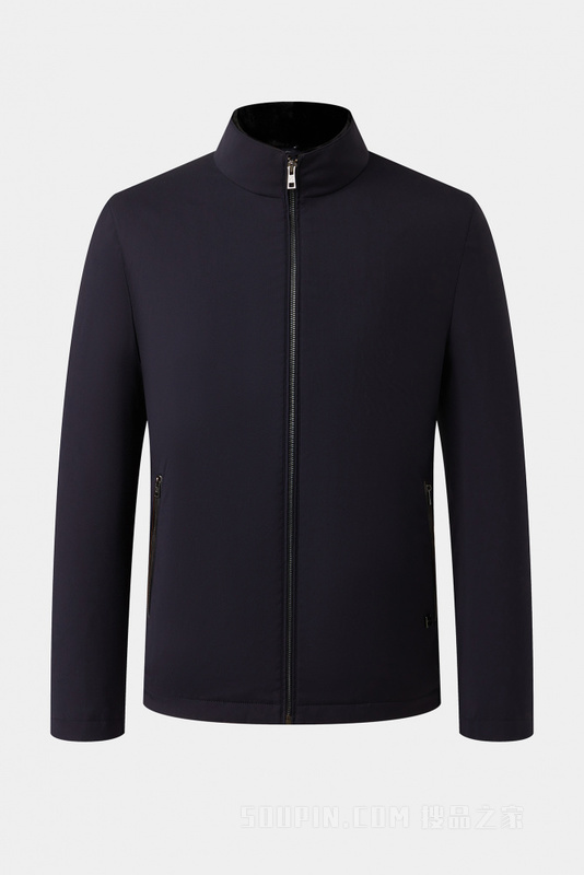 立领水貂毛尼克服