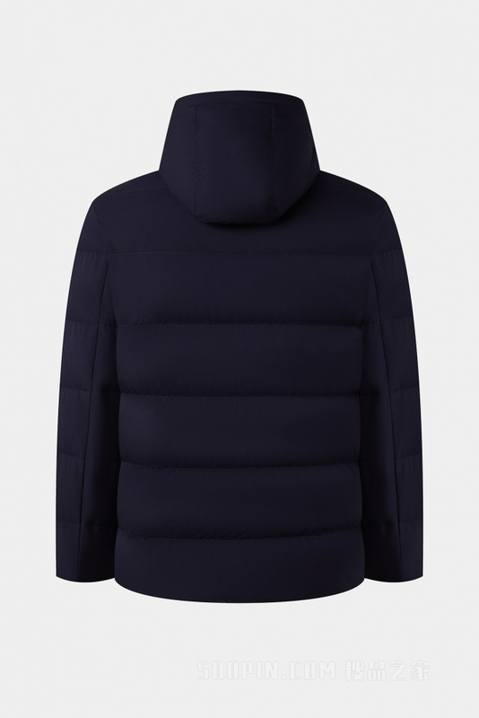 高领连帽羽绒服