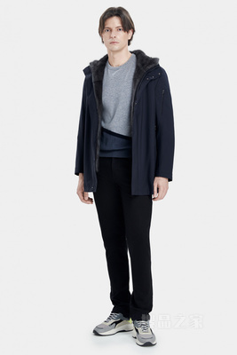 铁灰貂连帽尼克服