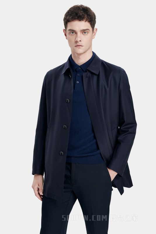 中长款翻领大衣