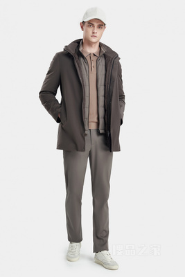 中长款可隐藏帽羽绒服