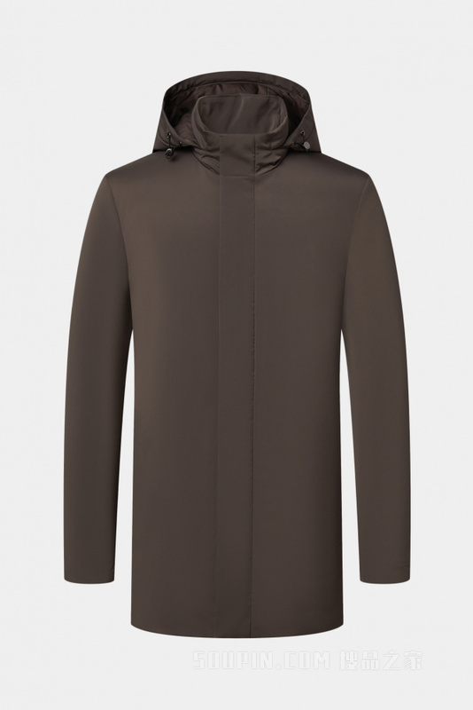 中长款可隐藏帽羽绒服