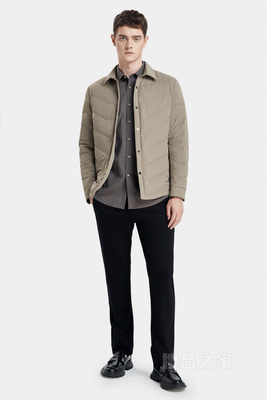 衬衫版型休闲羽绒服