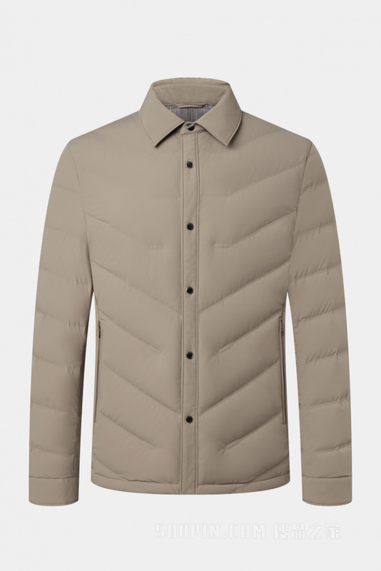 衬衫版型休闲羽绒服