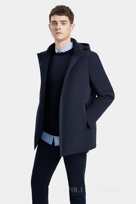 藏青色可拆卸内胆尼克服