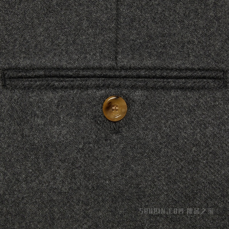 羊毛羊绒混纺长裤 深灰色