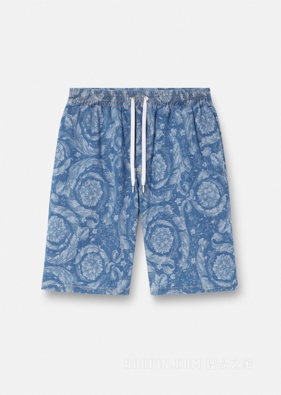 Barocco Silhouette丹宁短裤