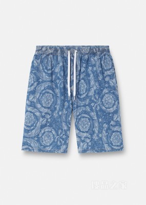 Barocco Silhouette丹宁短裤