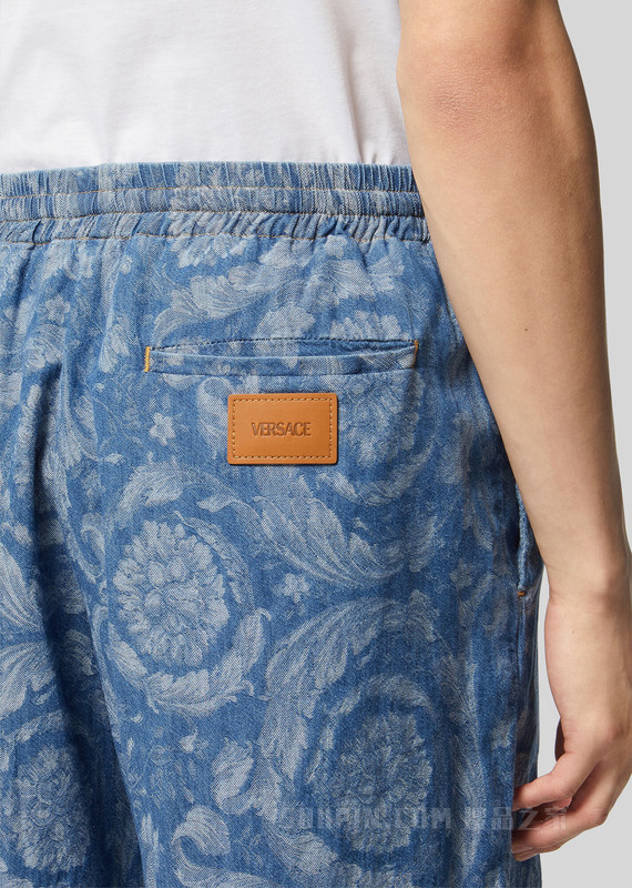 Barocco Silhouette丹宁短裤