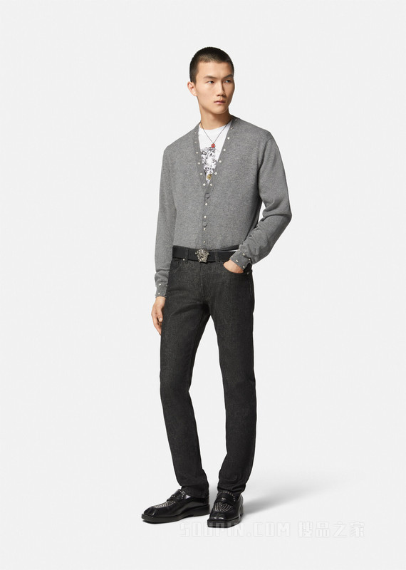 铆钉Medusa牛仔裤