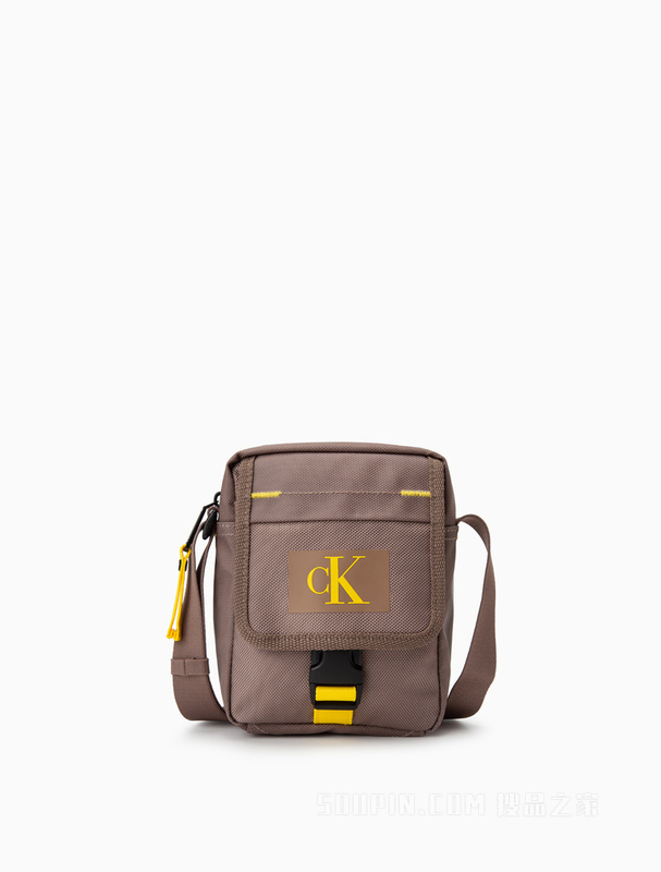 Calvin Klein 23春季新款男士撞色LOGO插扣单肩手机包斜挎包礼物HH3631