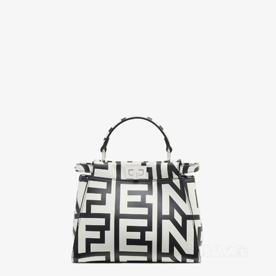 Peekaboo迷你手袋 Fendi Roma胶囊系列双色印花皮革包袋