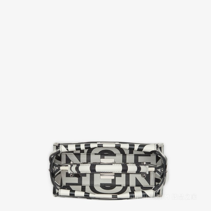 Peekaboo迷你手袋 Fendi Roma胶囊系列双色印花皮革包袋